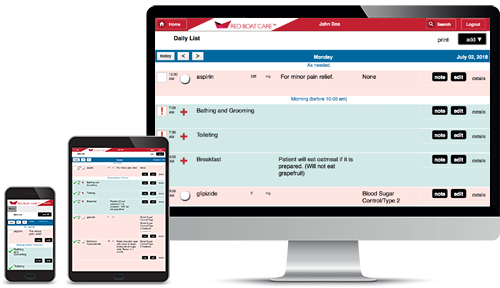 Red Boat Care, available on any device